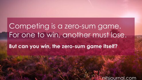 Competing is a zero-sum game